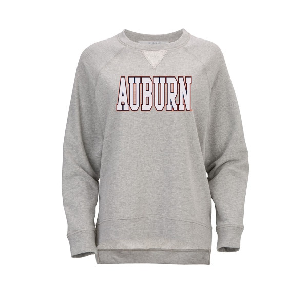 white Auburn outlined navy orange